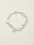 Breaking Wave Layered Pearl & Crystal Bracelet
