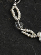 Breaking Wave Layered Pearl & Crystal Bracelet