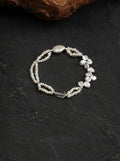 Breaking Wave Layered Pearl & Crystal Bracelet