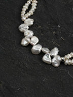 Breaking Wave Layered Pearl & Crystal Bracelet
