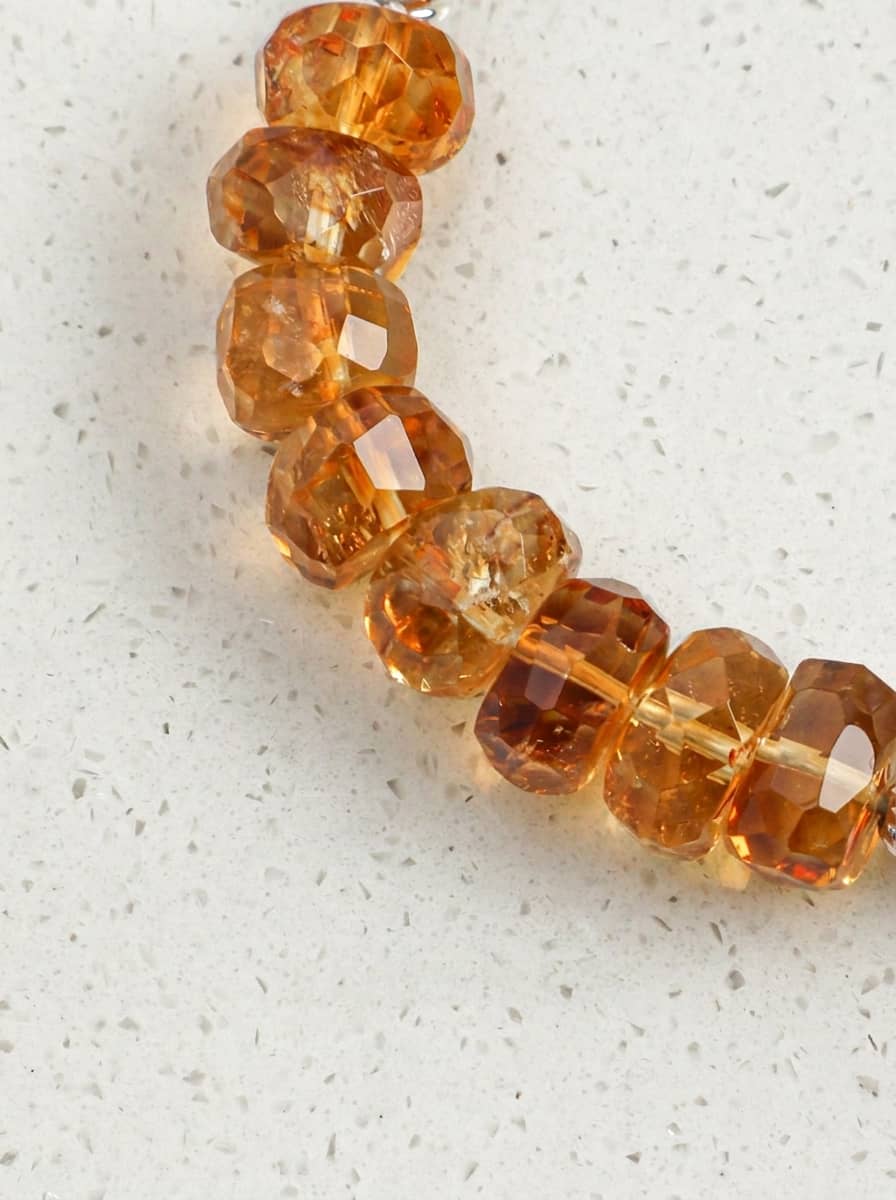 「Amber Glow Eight Directions」 Citrine & Pearl Bracelet