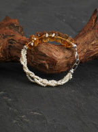 「Amber Glow Eight Directions」 Citrine & Pearl Bracelet