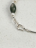「Forest Isle」 Moss Agate & Pearl Bracelet