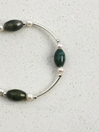 「Forest Isle」 Moss Agate & Pearl Bracelet