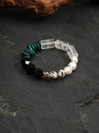 「Ink Jade」 Multi-Gem Pearl Bracelet