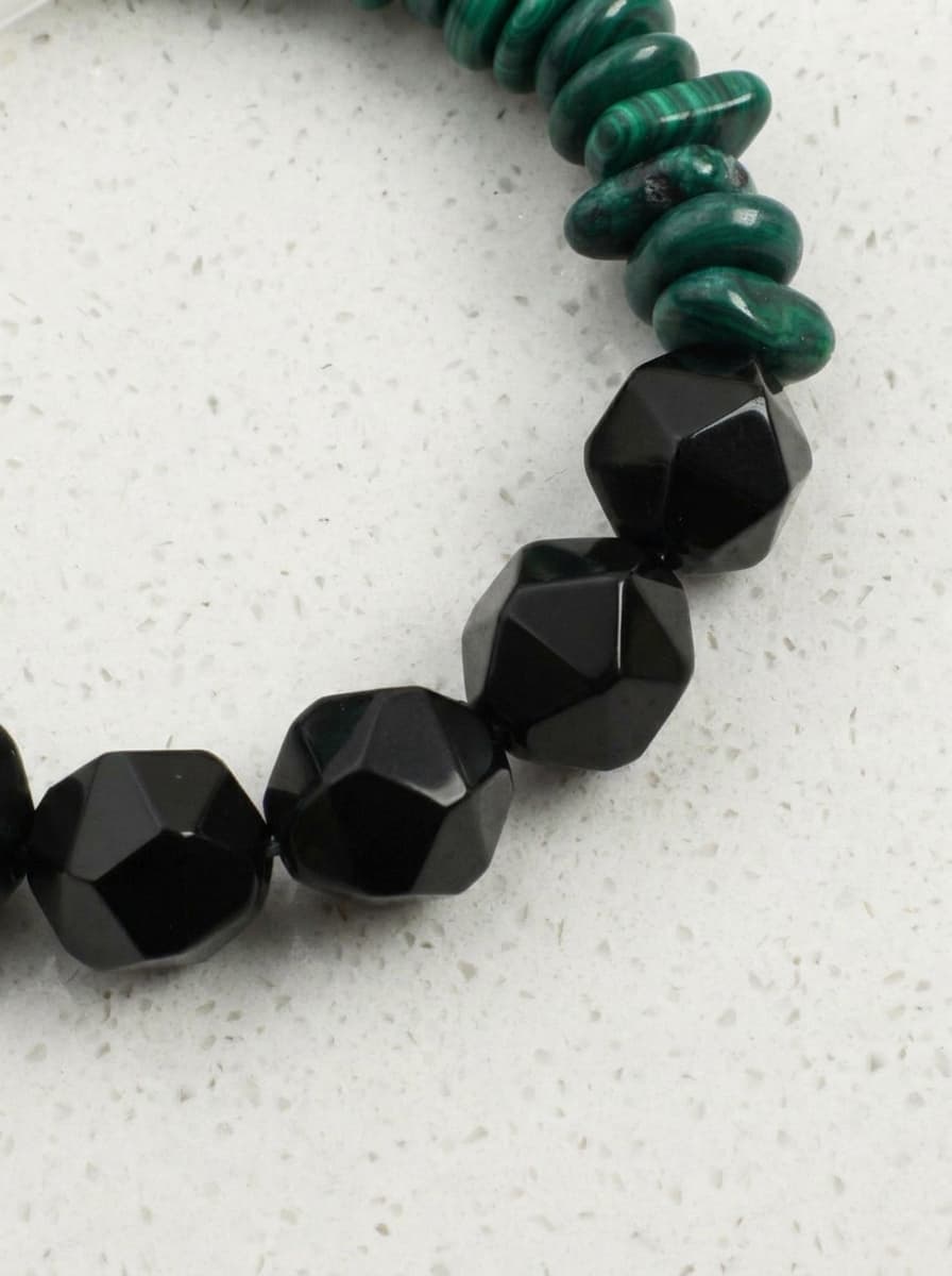 「Ink Jade」 Multi-Gem Pearl Bracelet