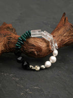 「Ink Jade」 Multi-Gem Pearl Bracelet