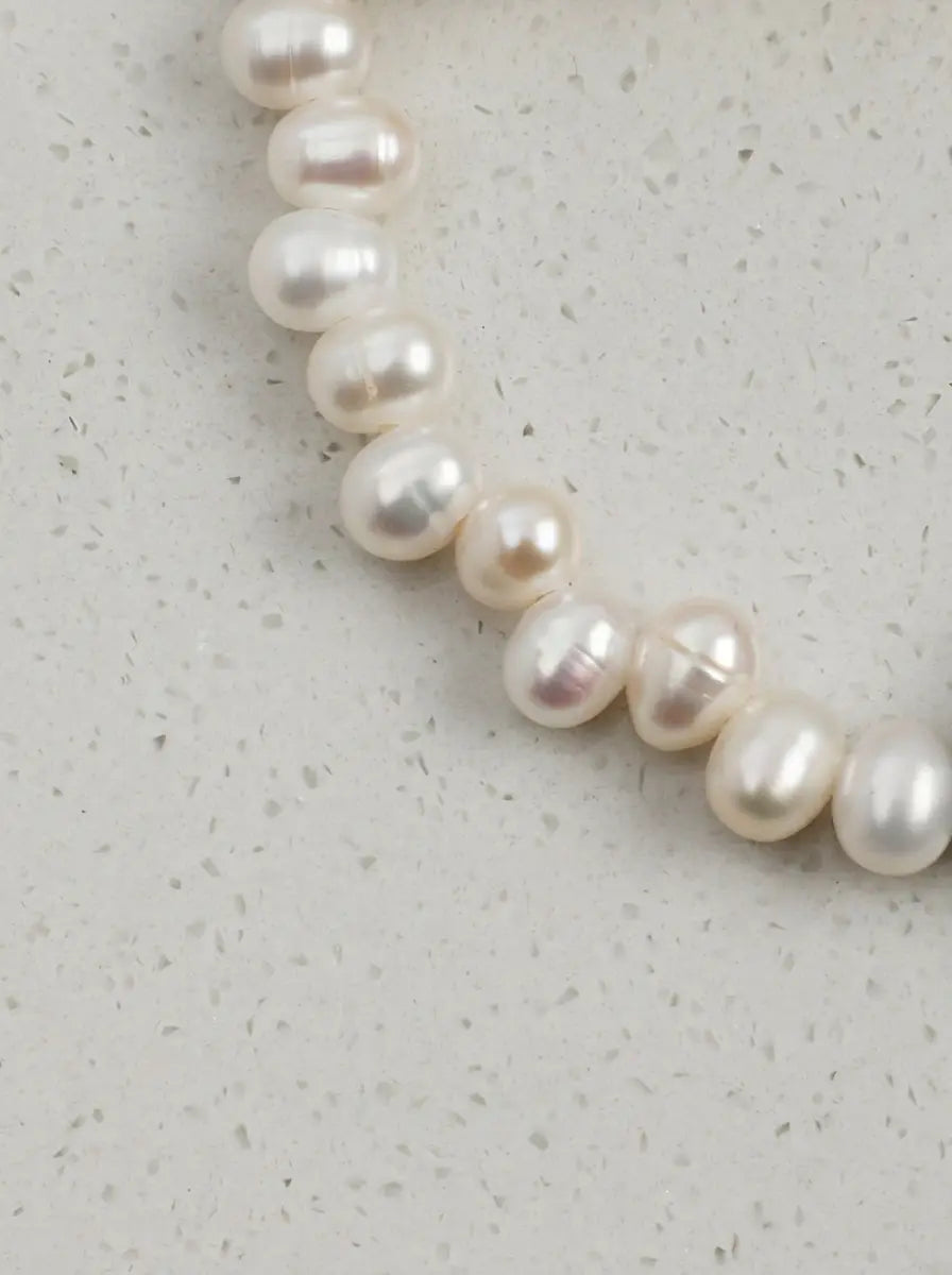 Moon-Touched Golden Vein" Citrine & Pearl Bracelet