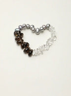 "Snow Stillness" Smoky Quartz & Pearl Bracelet