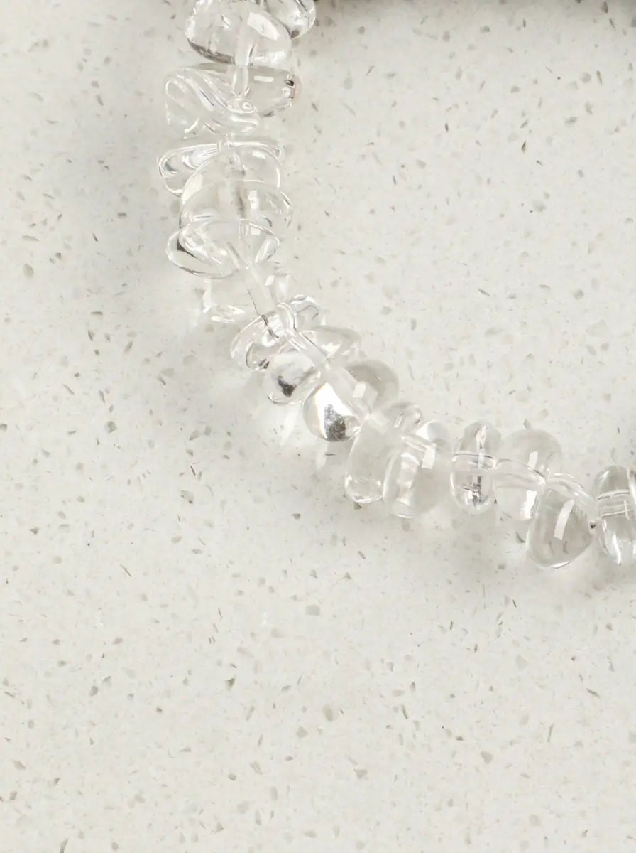 "Snow Stillness" Smoky Quartz & Pearl Bracelet