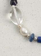 "Lunar Blue Blessing" Lapis Lazuli & Pearl Bracelet