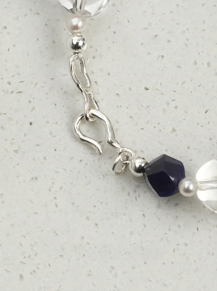 "Lunar Blue Blessing" Lapis Lazuli & Pearl Bracelet
