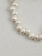 "Whirling Ripple" Clear Quartz & Pearl Bracelet