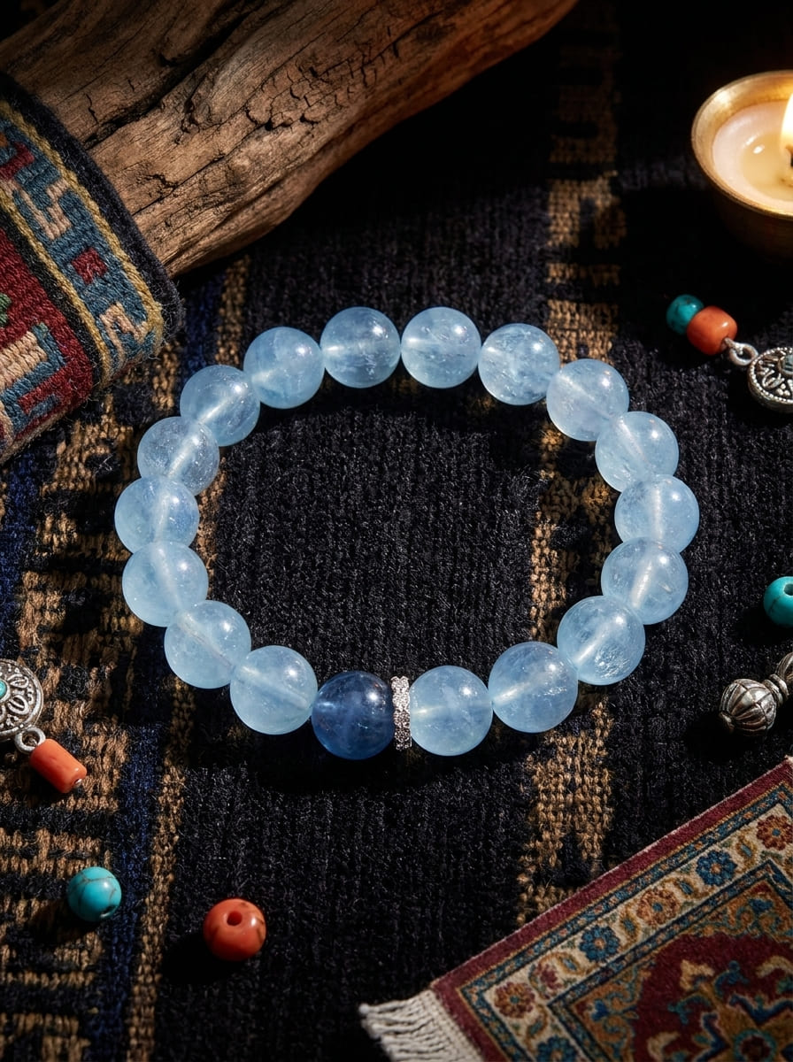 Holy Lake Blue Light · Aquamarine Bracelet