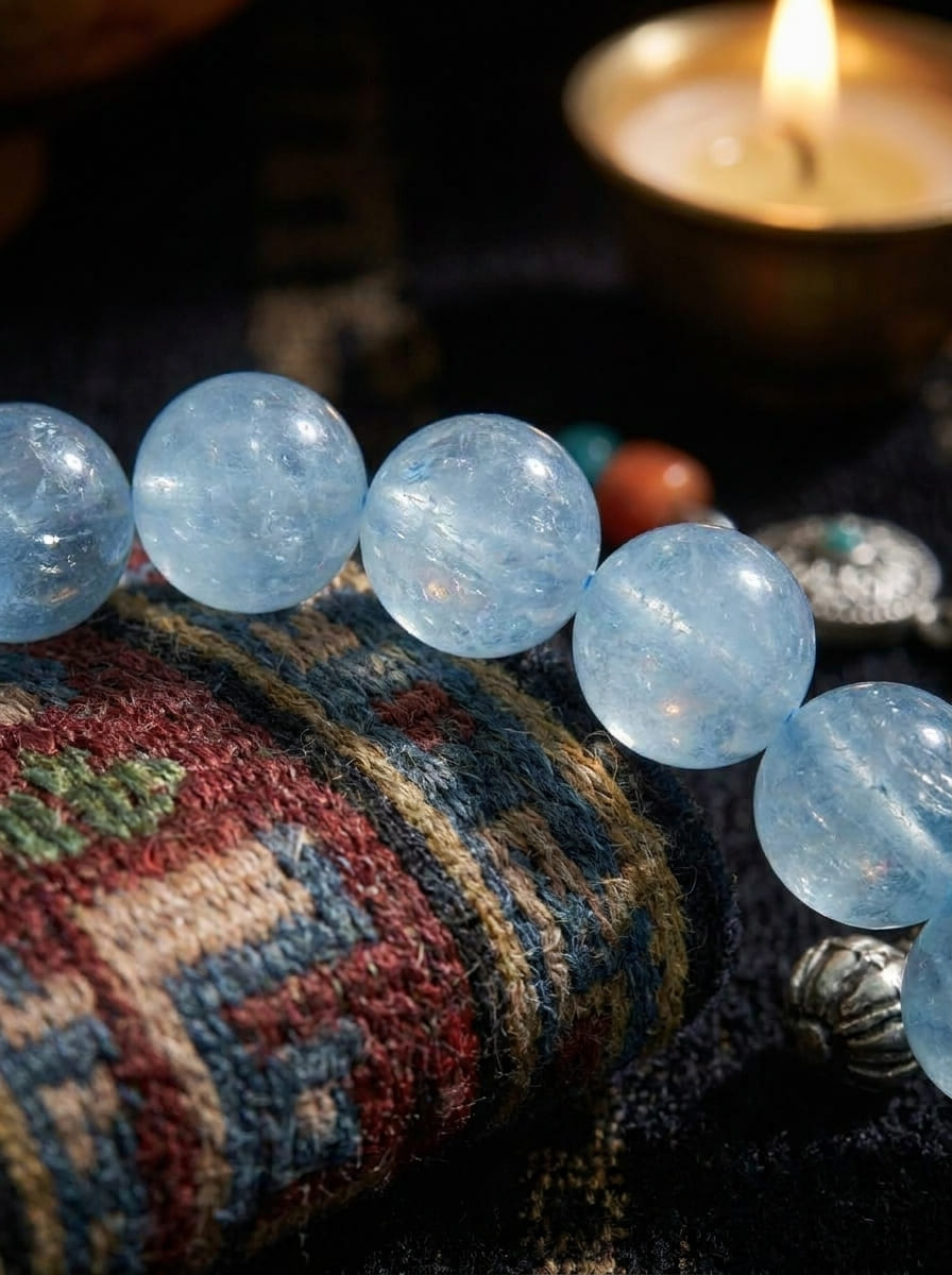 Holy Lake Blue Light · Aquamarine Bracelet