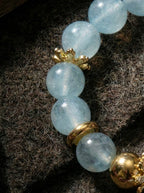Blue Sea Tide · Aquamarine & Clear Crystal Bracelet
