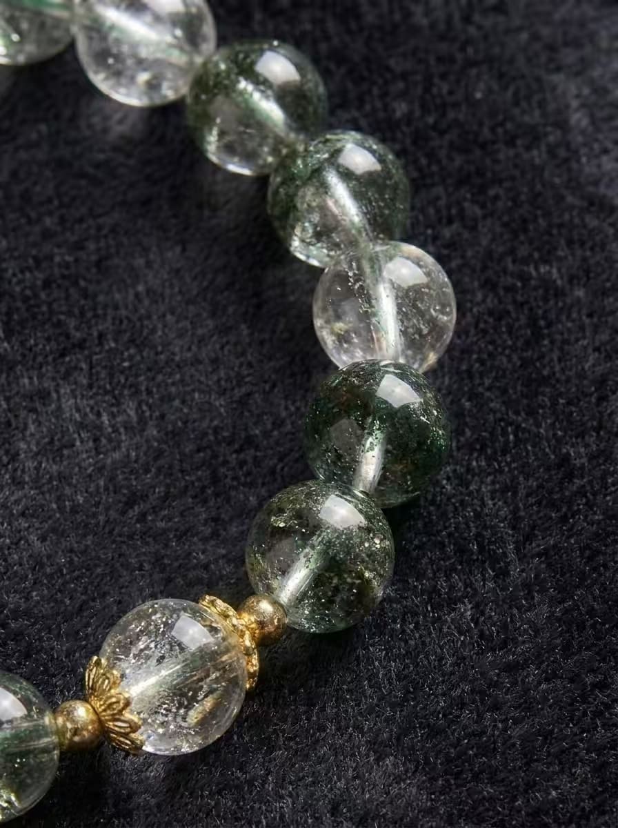 「Good Fortune」Green Phantom Crystal Bracelet