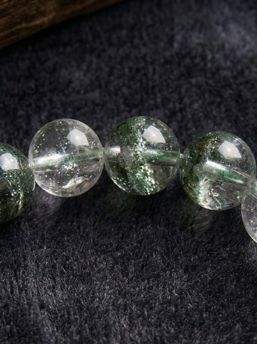 「Good Fortune」Green Phantom Crystal Bracelet