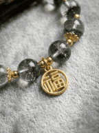 「Good Fortune」Green Phantom Crystal Bracelet