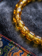 「Sweet Osmanthus Falling & Golden Beads」 Amber & Citrine Bracelet