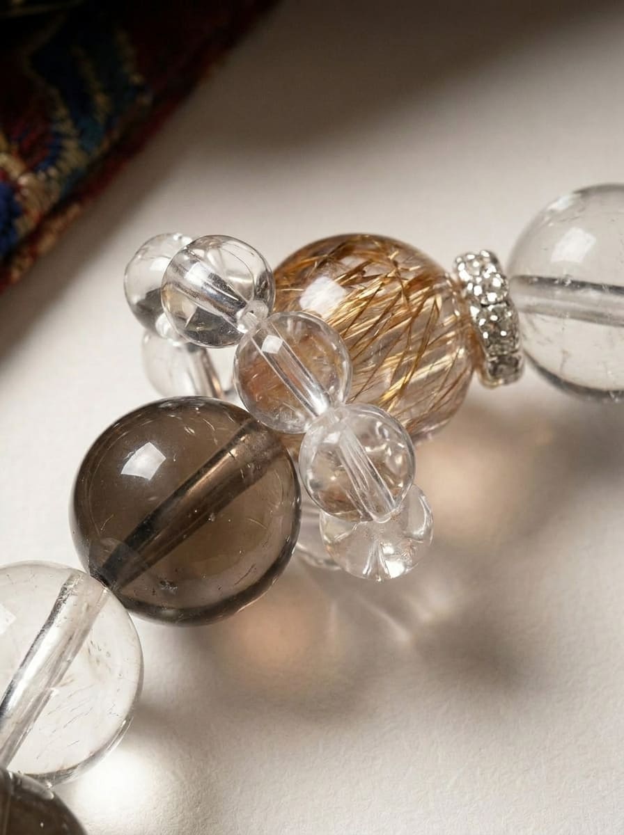 「Ice Obsidian Altar」 · White Crystal Multi-Gem Bracelet