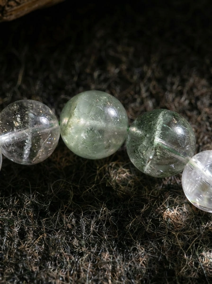 Five Blessings Generate Wood · Green Crystal Multi-Gem Bracelet