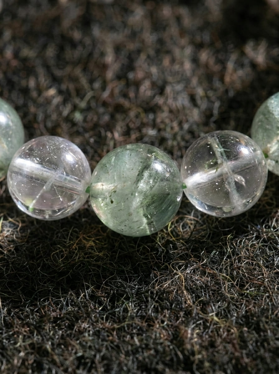 Five Blessings Generate Wood · Green Crystal Multi-Gem Bracelet