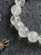 Sea of Clouds Blue Fluorite · Clear Crystal Bracelet