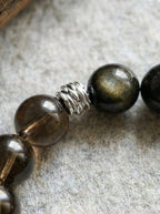 Spiritual Snake Fortune Guard · Tiger's Eye, Tea Crystal & Citrine Bracelet
