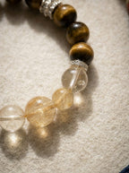 「Snowy Land Golden Tiger」 Tiger's Eye & Citrine Bracelet