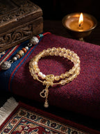 Fu Lu Crystal Tower · Citrine & Pearl Bracelet