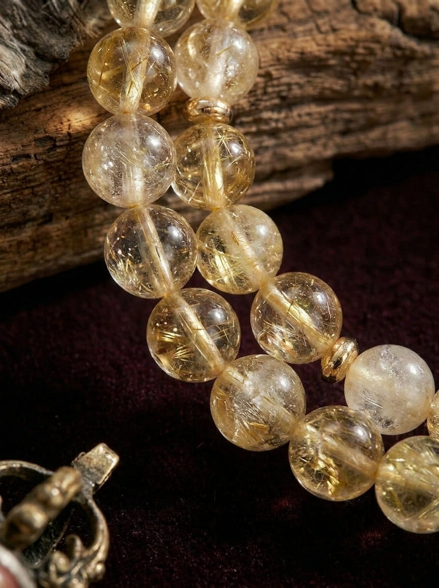 Fu Lu Crystal Tower · Citrine & Pearl Bracelet