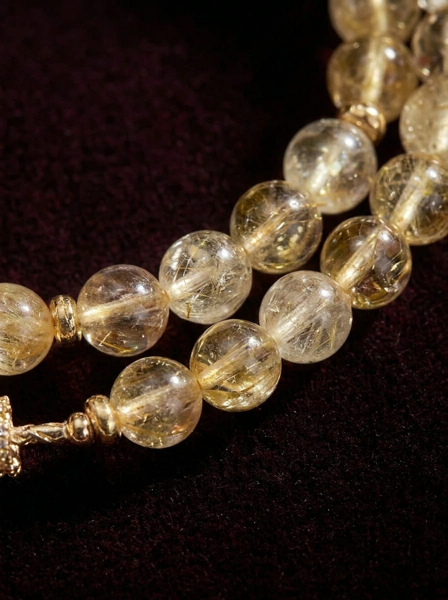 Fu Lu Crystal Tower · Citrine & Pearl Bracelet