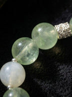 Holy Lake Green Moon · Moonstone and Prehnite Bracelet