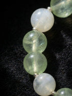 Holy Lake Green Moon · Moonstone and Prehnite Bracelet