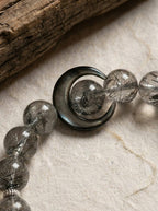 「Black Gold Shining Moon」 Black Obsidian Bracelet