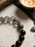 「Black Gold Shining Moon」 Black Obsidian Bracelet