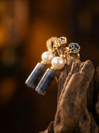 「Heaven and Earth Round and Square」 Chinese Style Reproduction Cloud Pattern Earrings