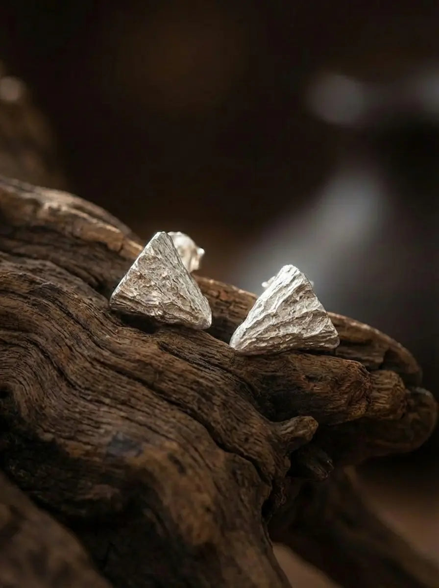 「Kailash」Tibetan Holy Mountain Silver Earrings