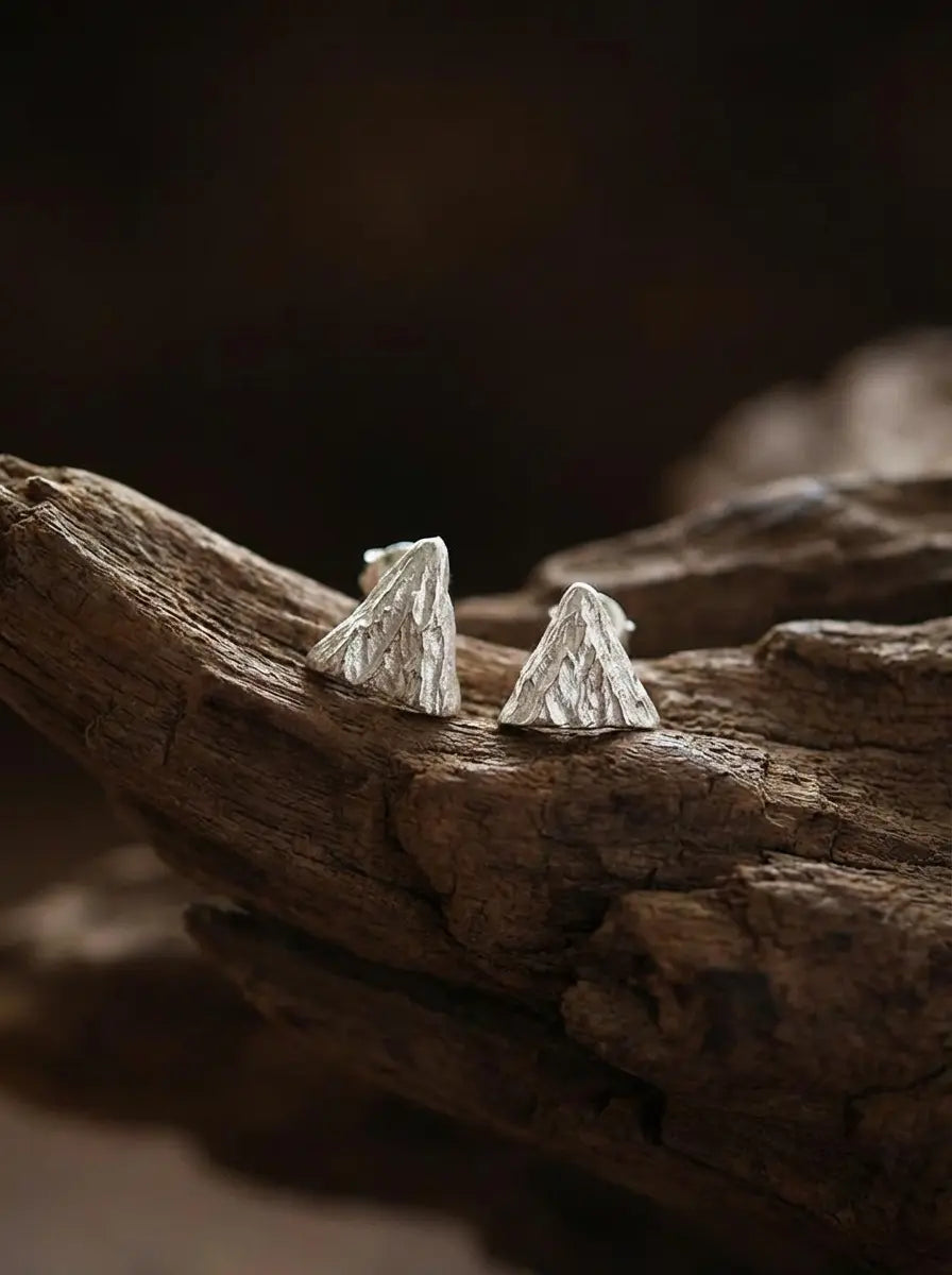 「Kailash」Tibetan Holy Mountain Silver Earrings