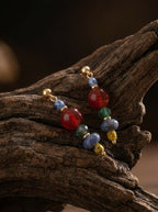 「Tibetan Style」Original Tibetan Color-Blocking Agate Earrings
