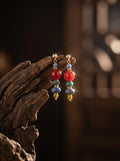 「Tibetan Style」Original Tibetan Color-Blocking Agate Earrings