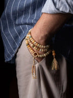 Dharma Serenity" Natural Bodhi Root 108 Mala Bracelet