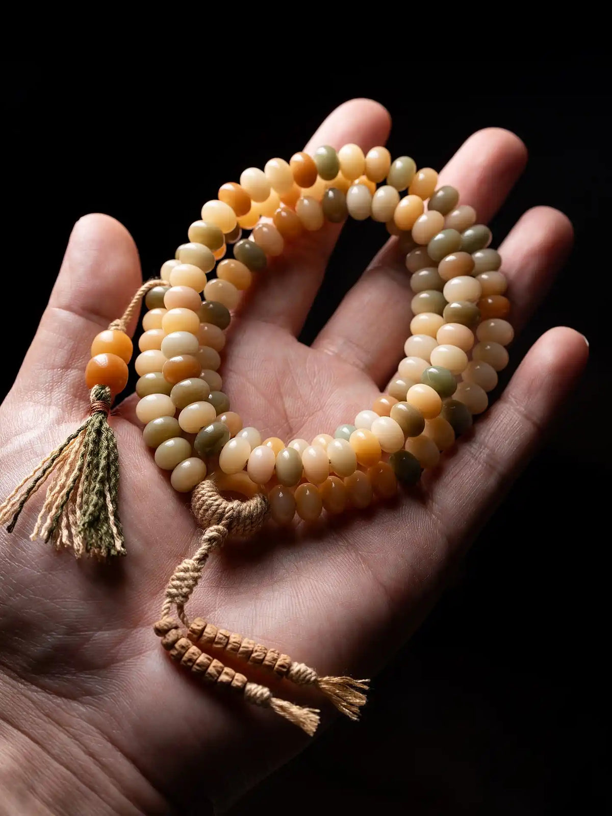 Dharma Serenity" Natural Bodhi Root 108 Mala Bracelet