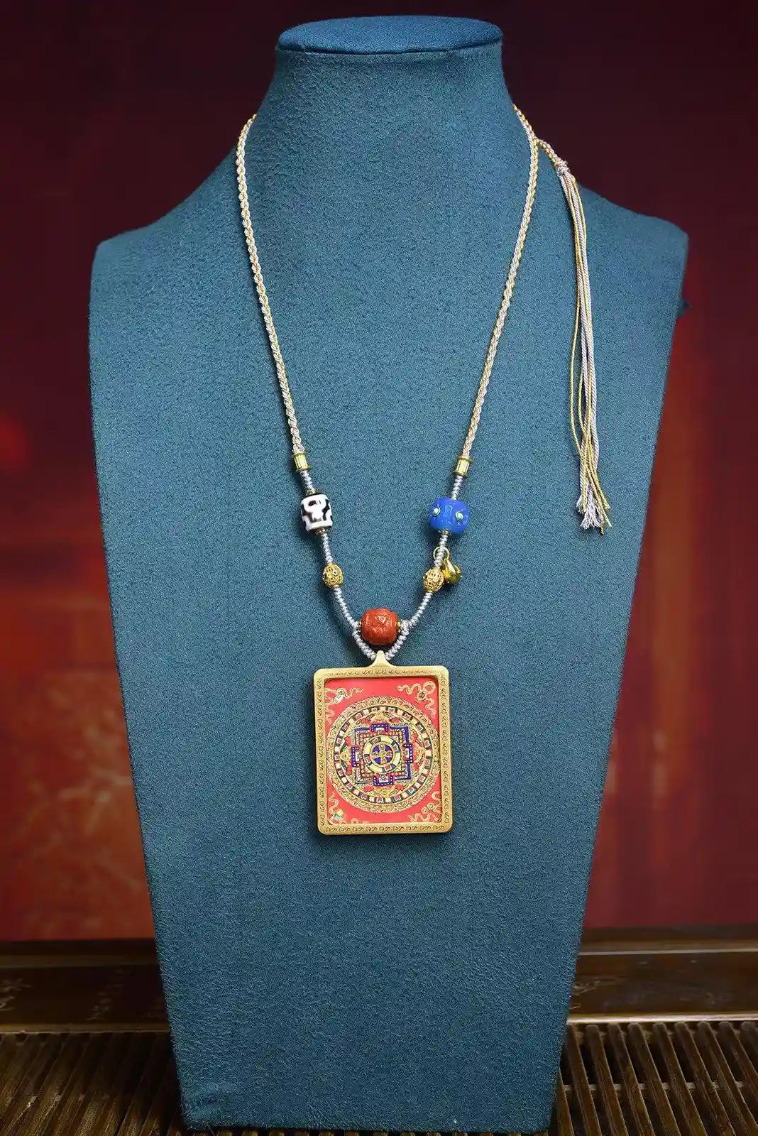 「Mandala」 Thangka Gau Necklace