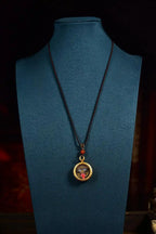 「Zaji Lhamo」 Circular Gau Thangka Necklace