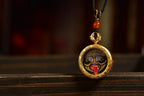「Zaji Lhamo」 Circular Gau Thangka Necklace