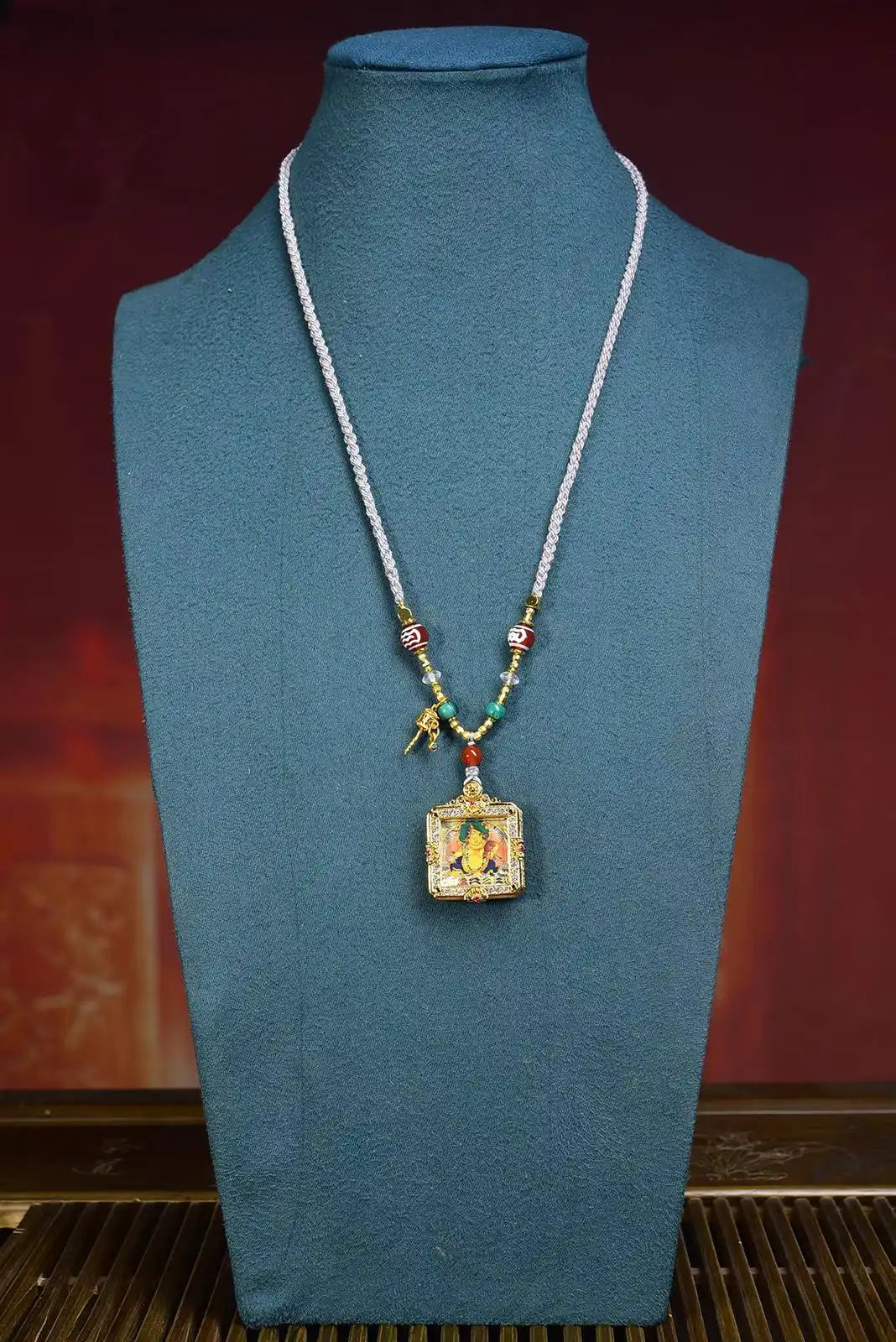 「Yellow Jambhala」 Gau Thangka Necklace