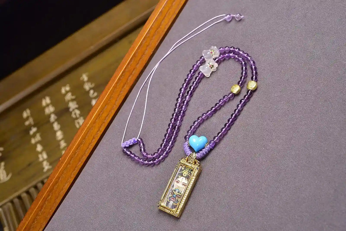 「Zaji Lhamo」 Thangka Gau Necklace