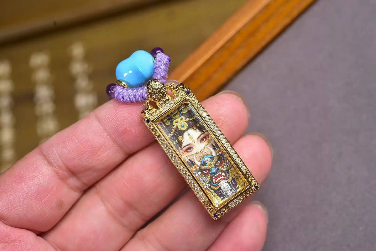 「Zaji Lhamo」 Thangka Gau Necklace